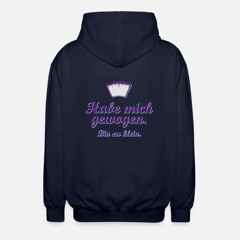 bin zu klein - Unisex Kapuzenjacke - Navy