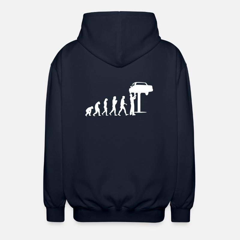 Mechanic Evolution - Unisex Hooded Jacket - navy