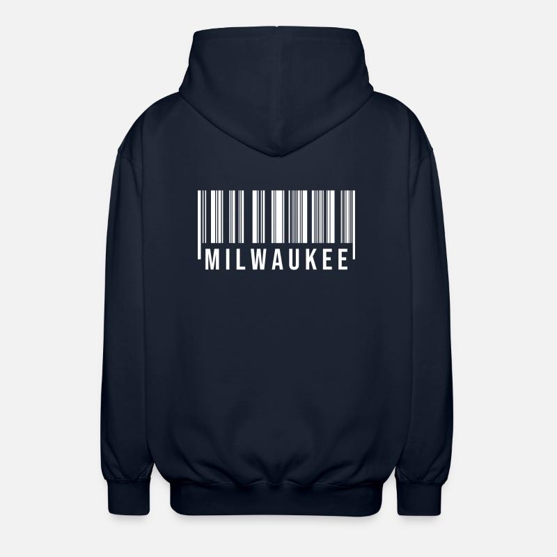 Milwaukee Barcode - Unisex Kapuzenjacke - Navy