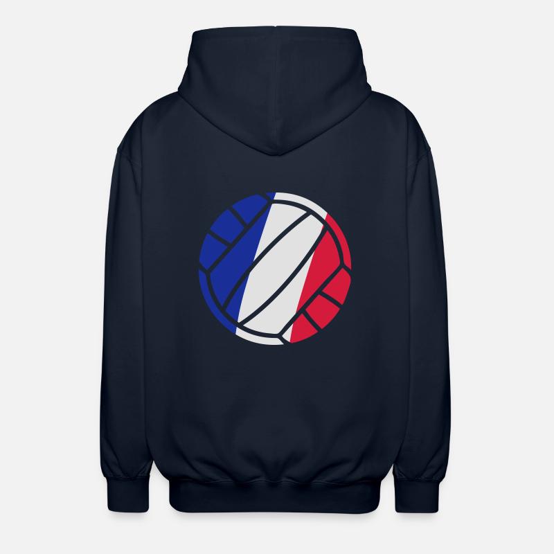 balle de volley-ball - Veste à capuche unisexe - marine