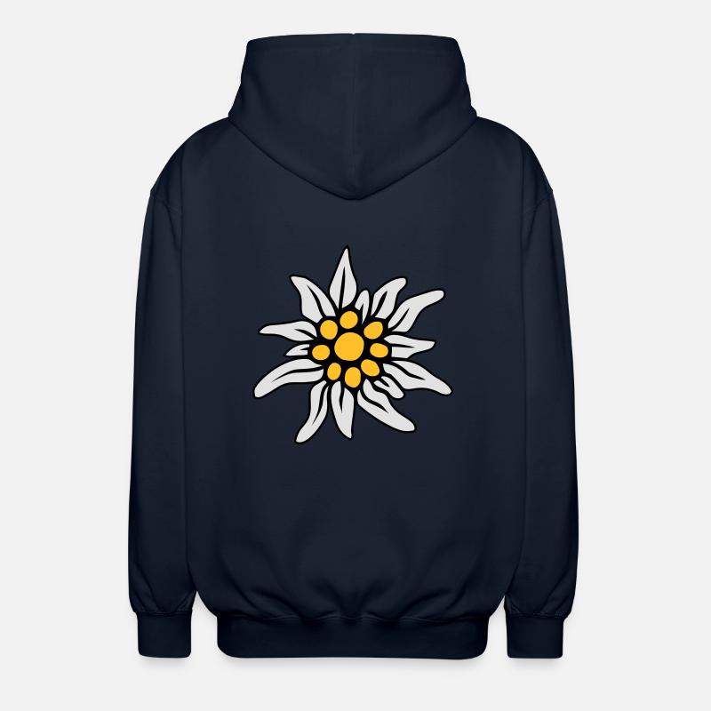 EDELWEISS BLÜTE - Unisex Kapuzenjacke - Navy