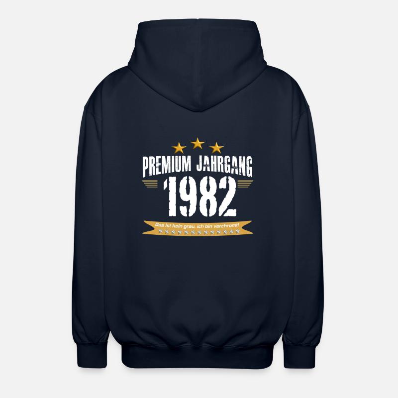 1982 verchromt - Unisex Kapuzenjacke - Navy