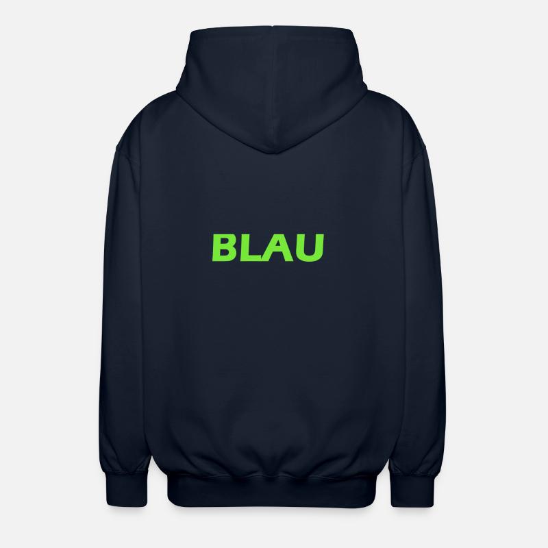BLUE IN GREEN SCRIPT - Unisex Hooded Jacket - navy