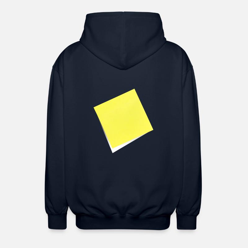 note jaune , adhésif , sticky note - Veste à capuche unisexe - marine