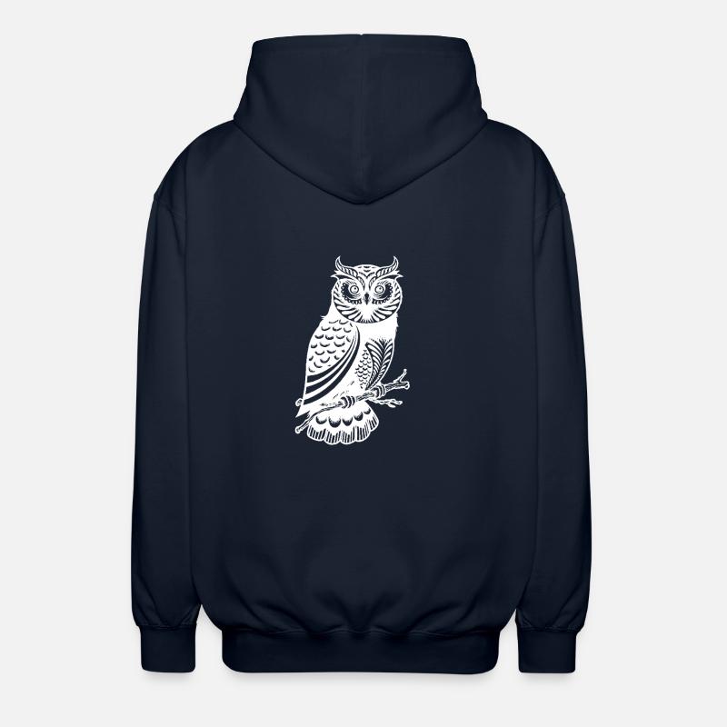Hübsche Eule - Unisex Kapuzenjacke - Navy