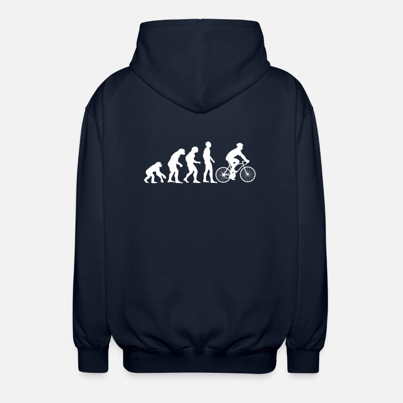 Evolution cyclist - Unisex Hooded Jacket - navy