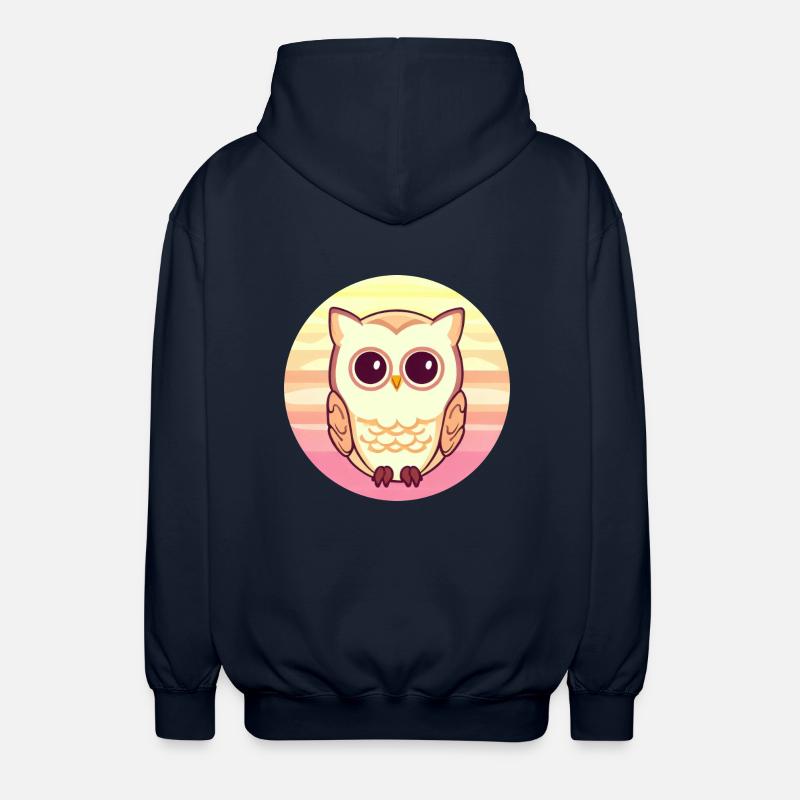Eule Sunset Design - Unisex Kapuzenjacke - Navy