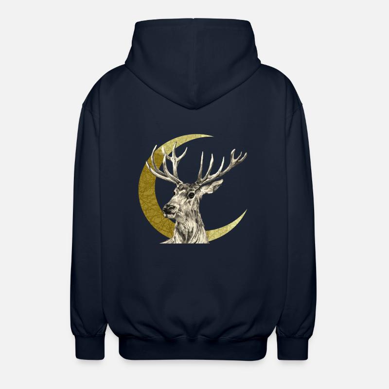 Deer - Unisex Hooded Jacket - navy