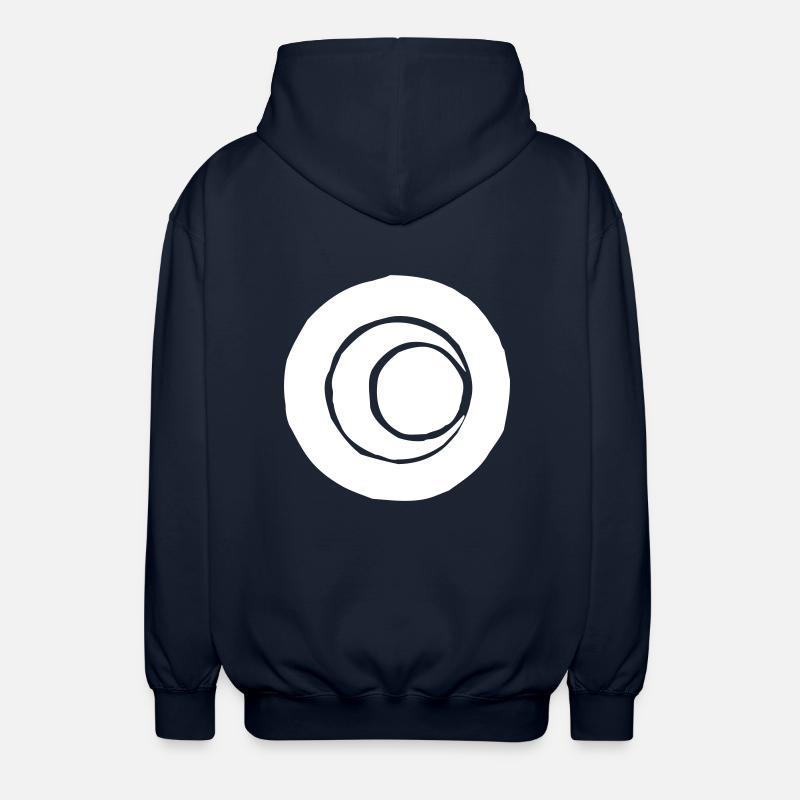 Circles Art... Vector graphic - Unisex Hooded Jacket - navy