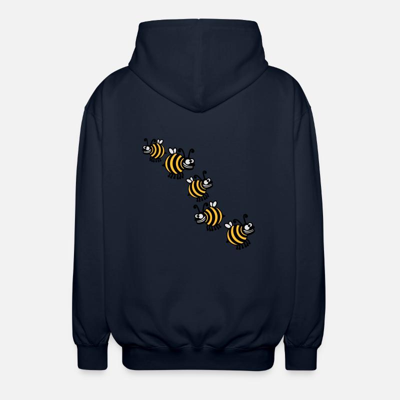 Dicke Verrückte Bienen - Unisex Kapuzenjacke - Navy