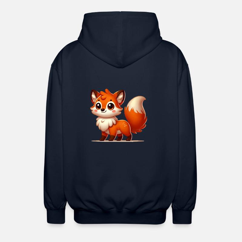 Fox Comic - Unisex Hooded Jacket - navy