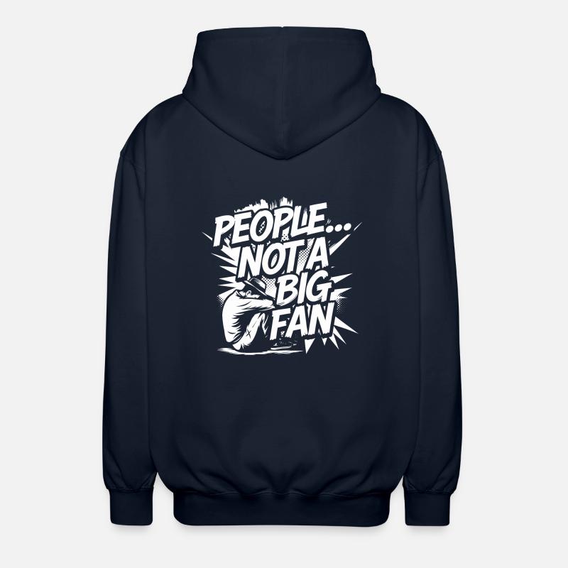 Humorously distanced - Unisex Hooded Jacket - navy