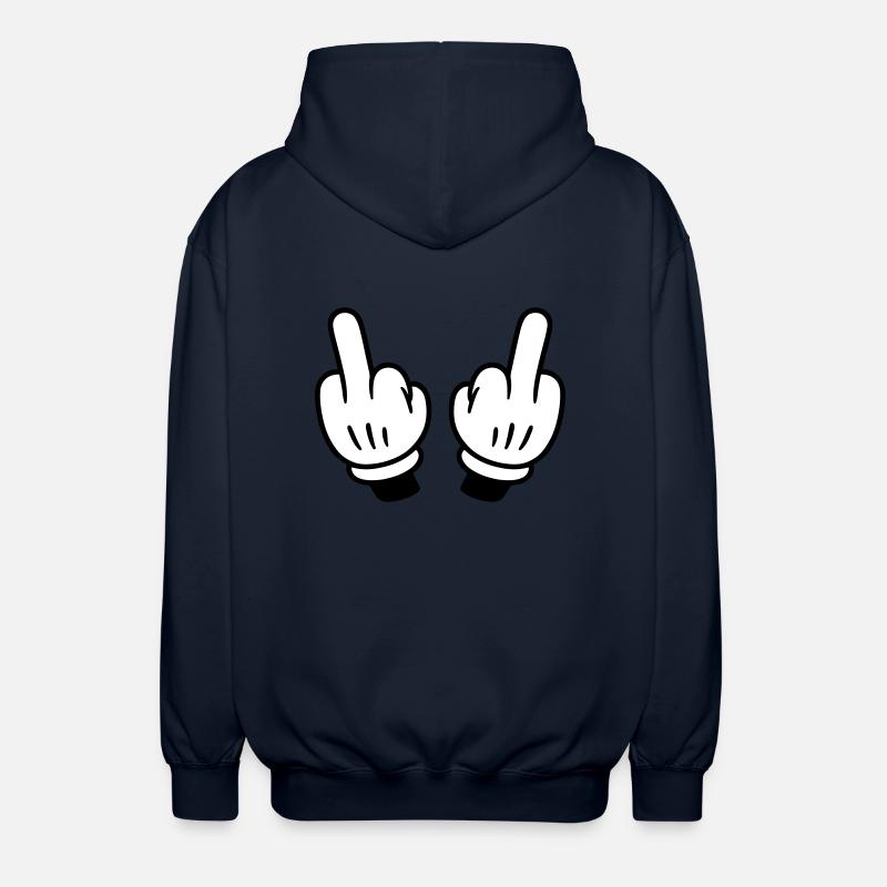 Mittelfinger Hand Comic - Unisex Kapuzenjacke - Navy
