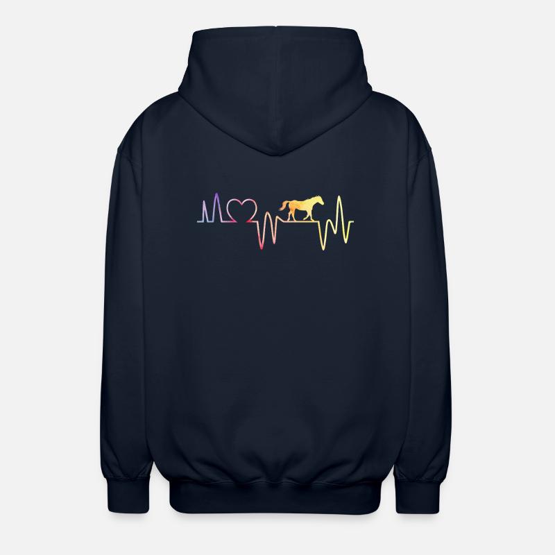 Équitation à cheval Heartbeat - Veste à capuche unisexe - marine