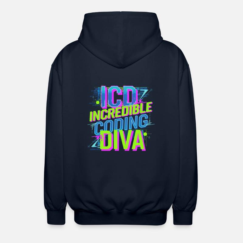 Creative minds in medical code - Unisex Hooded Jacket - navy