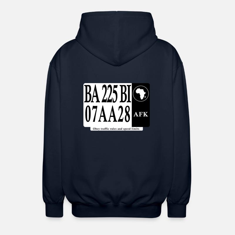 Plaque de sensibilisation Routière - Veste à capuche unisexe - marine