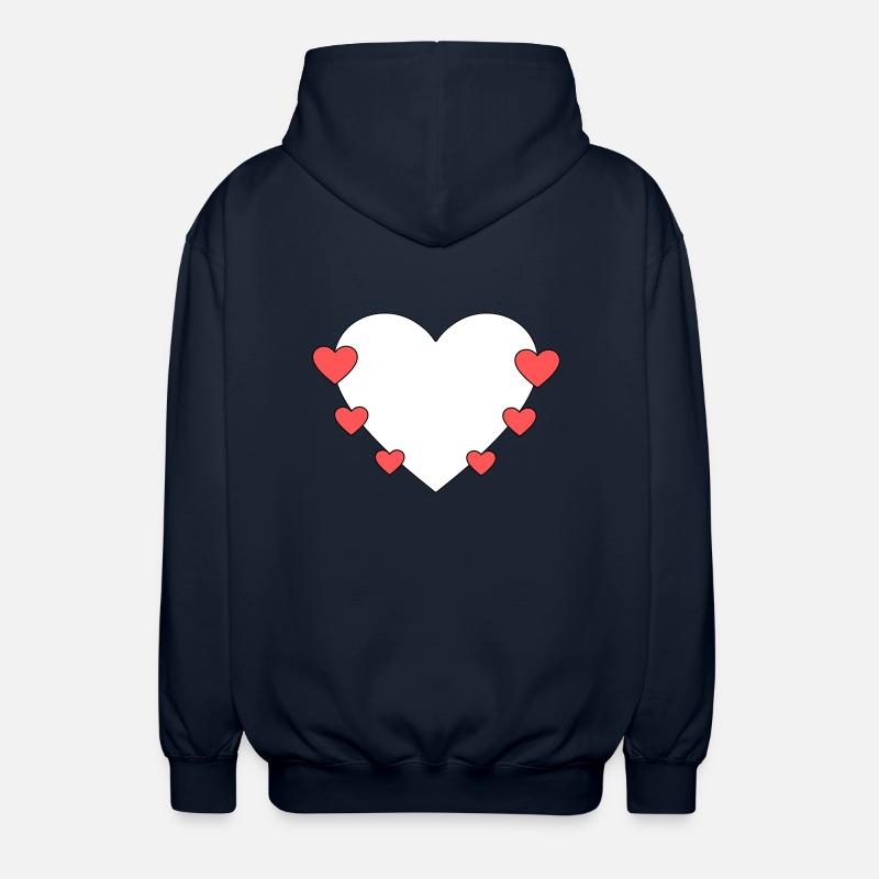 Cœur avec de petits cœurs - Veste à capuche unisexe - marine