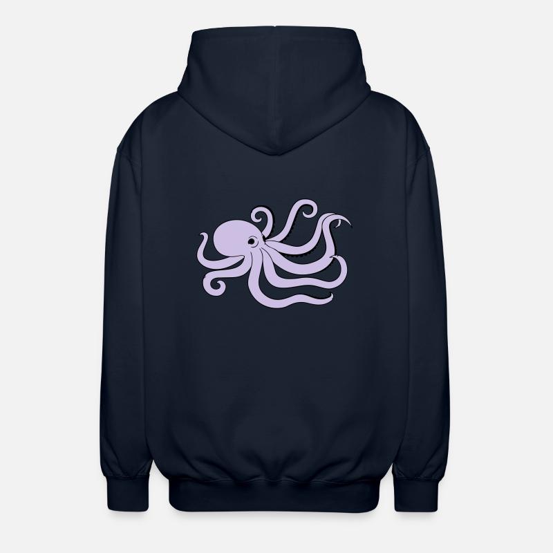 octopus - Unisex Hooded Jacket - navy