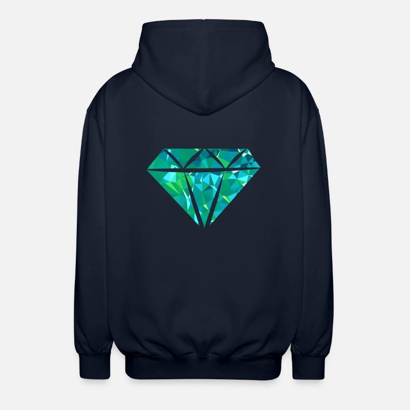 Diamond (Low Poly) - Unisex Kapuzenjacke - Navy