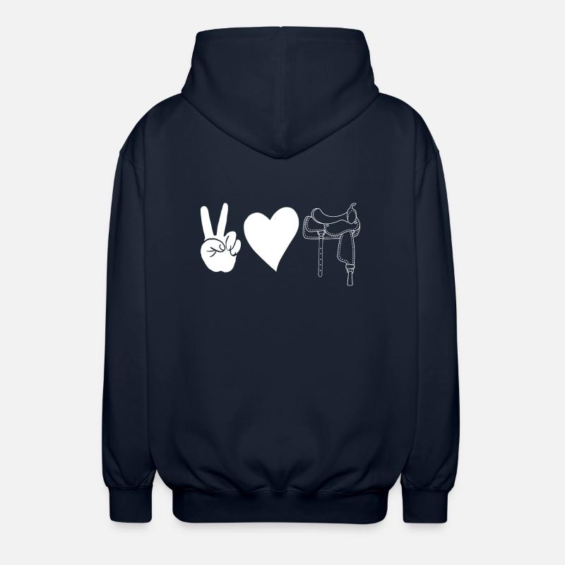 Cheval - Veste à capuche unisexe - marine