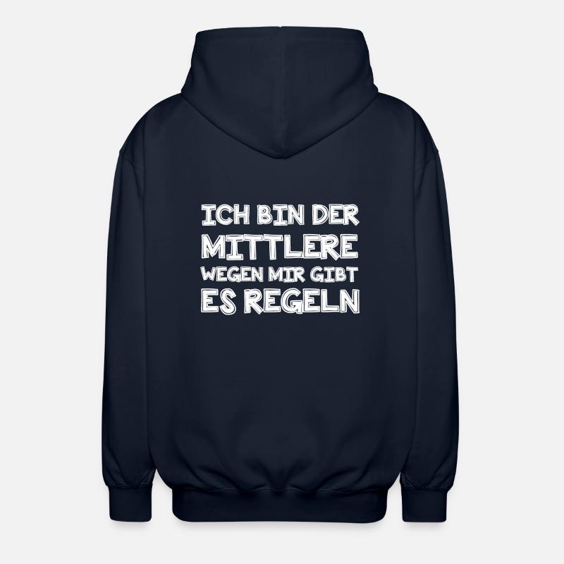 Ich bin der Mittlere - Unisex Kapuzenjacke - Navy
