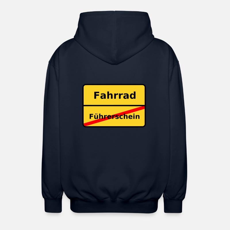 Fahrrad - Unisex Kapuzenjacke - Navy