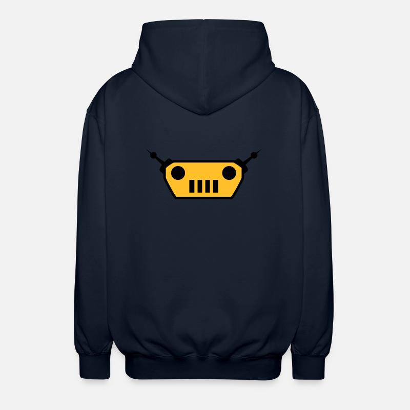 Cool Robot Face Design - Unisex Kapuzenjacke - Navy