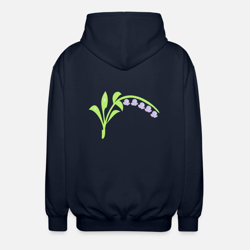 Tal der Lilien Blumen - Unisex Kapuzenjacke - Navy