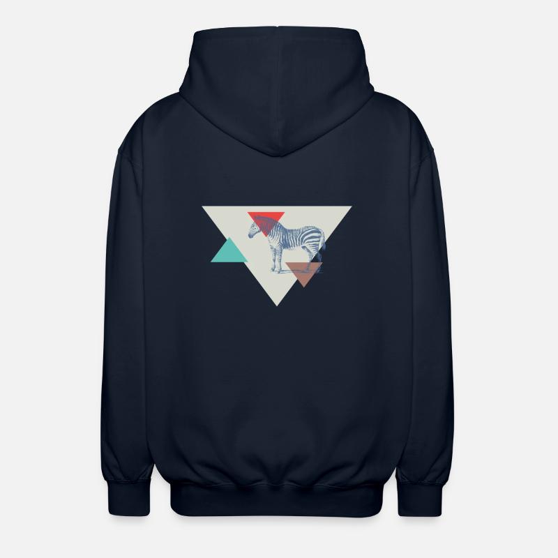 Conception de triangle de zèbre - Veste à capuche unisexe - marine