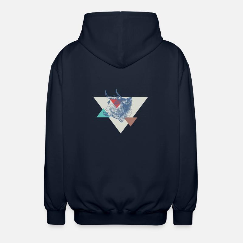Conception de triangle de vache - Veste à capuche unisexe - marine