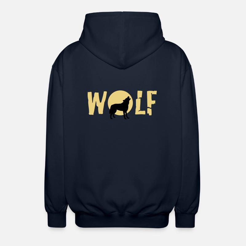 wolf_092011_c_2c - Unisex Kapuzenjacke - Navy