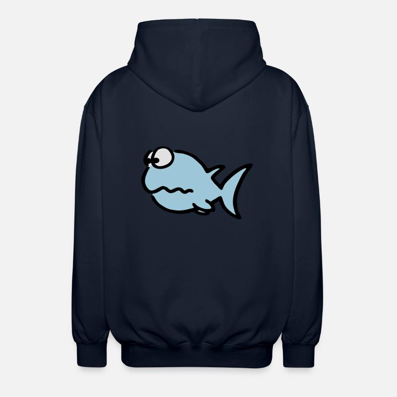 Puzzled fish - Unisex Kapuzenjacke - Navy