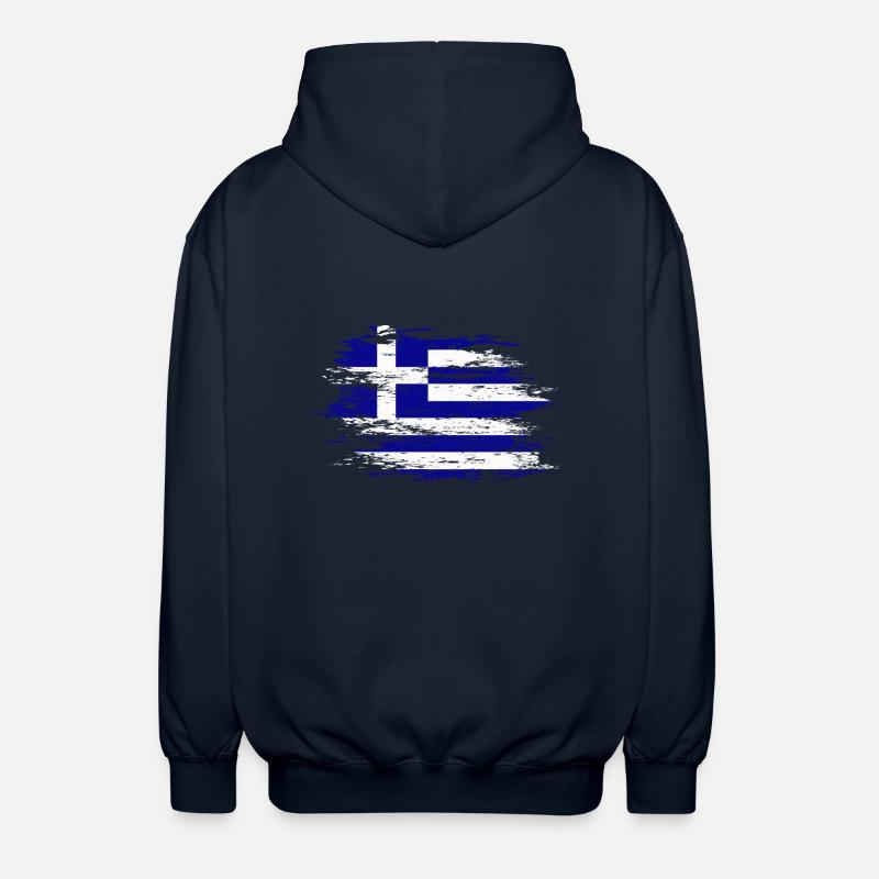 Drapeau de la Grèce utilisé - Veste à capuche unisexe - marine