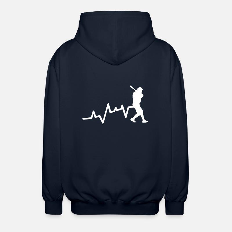 Baseball Player Evolution Baseball - Unisex Hooded Jacket - navy