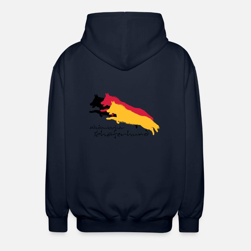 altdeutscher schäferhund - Unisex Kapuzenjacke - Navy