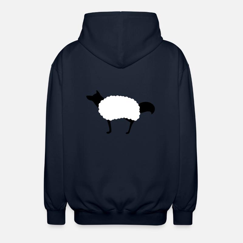 Wolf mit Schafspelz - Unisex Kapuzenjacke - Navy