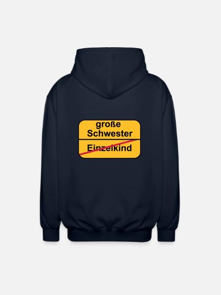 große Schwester - Unisex Kapuzenjacke - Navy