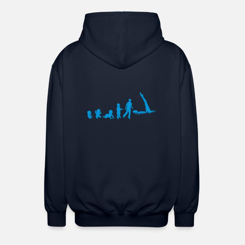 Entwicklung Synchronschwimm Fötus human8 - Unisex Kapuzenjacke - Navy