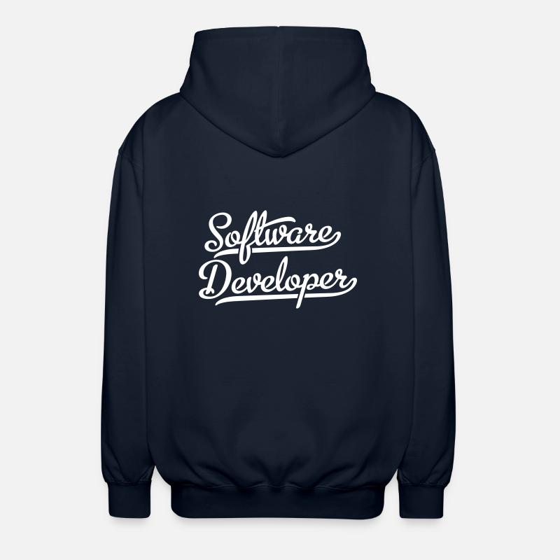 Software Developer - Unisex Hooded Jacket - navy