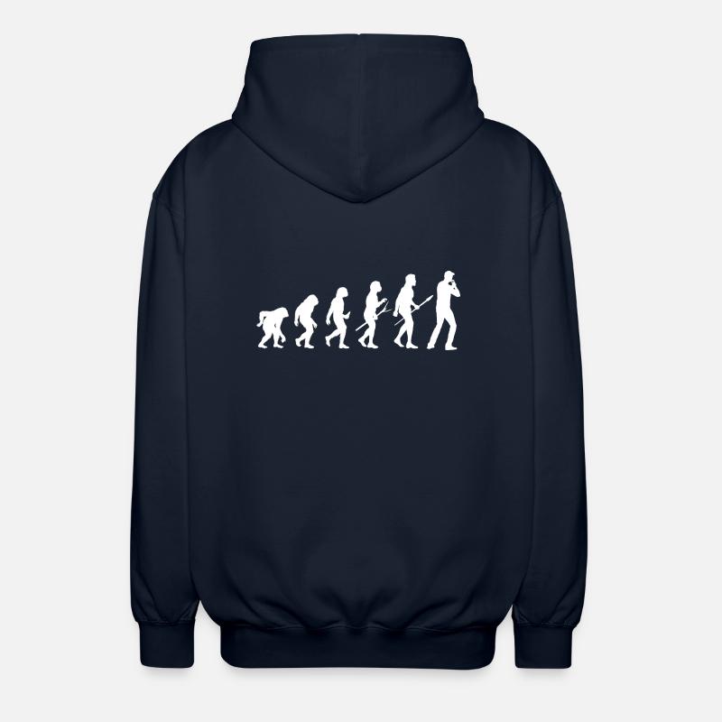 Harmonica Evolution Harmonica - Unisex Hooded Jacket - navy