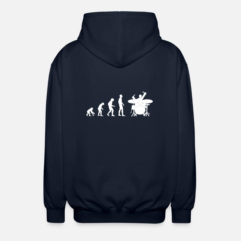 drummer evolution - Unisex Hooded Jacket - navy