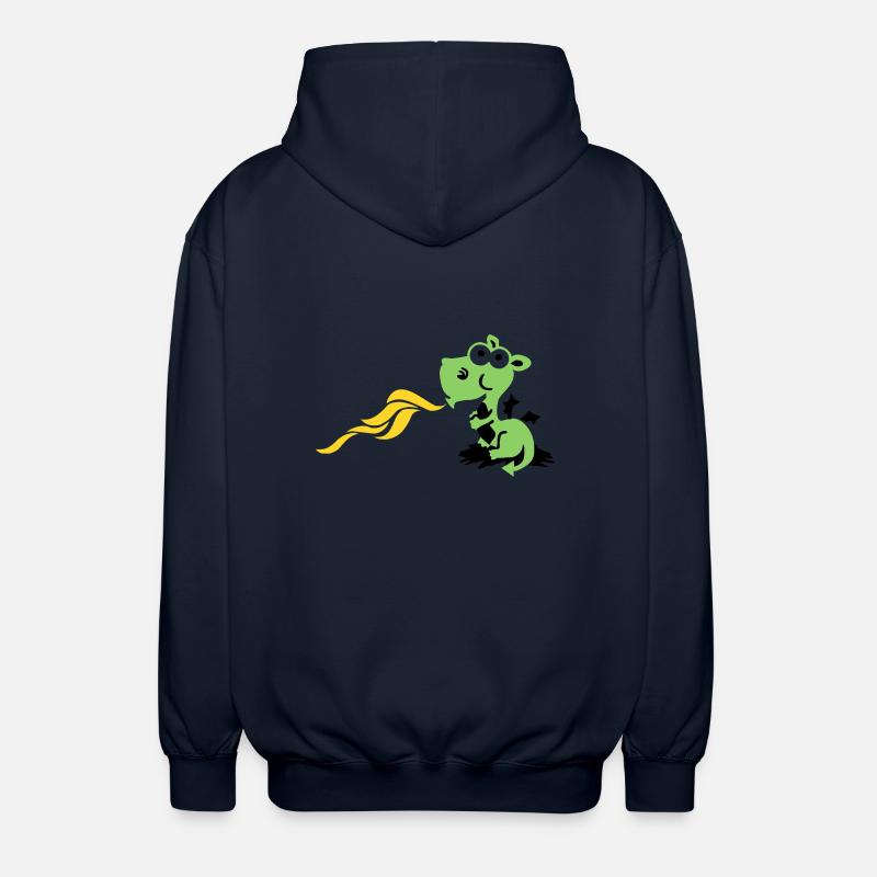 dragon spits fire - Veste à capuche unisexe - marine