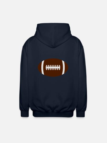 rugby ball - Unisex Hooded Jacket - navy