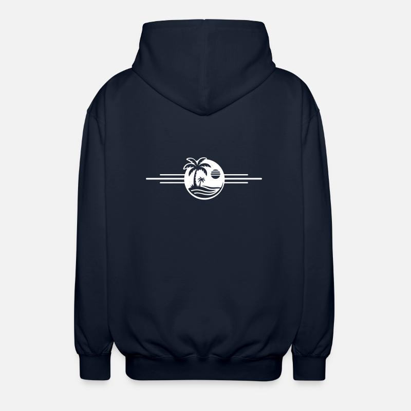 Plage de Palm Trees - Veste à capuche unisexe - marine