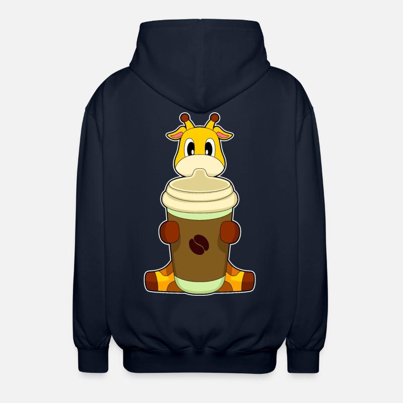 Café girafe à emporter - Veste à capuche unisexe - marine