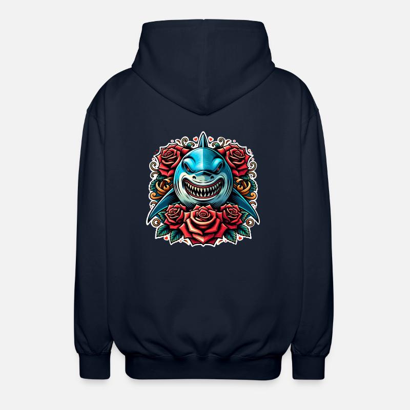 Requin - Veste à capuche unisexe - marine