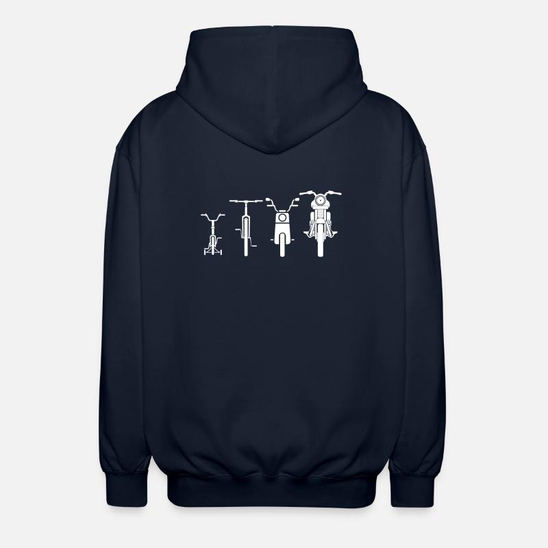 Evolution de la moto - Cadeau - Veste à capuche unisexe - marine