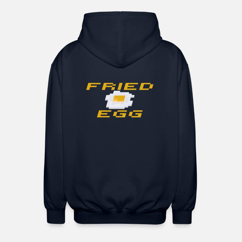 SBDesigns - Fried Egg / Fried Egg - Unisex Hooded Jacket - navy