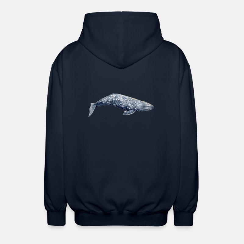 Grauwal - Grauwal - Baleine grise - Unisex Kapuzenjacke - Navy