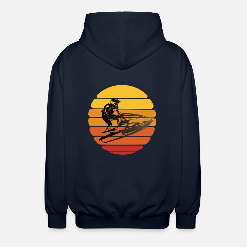Jet Ski Design TShirt - Unisex Kapuzenjacke - Navy